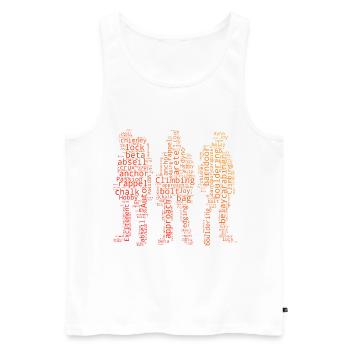 Bloc Hommes Grimpeurs de bloc Femmes - Débardeur bio Premium Homme - blanc - Devant - Michal (187cm)