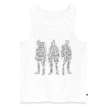 Bloc Grimpeur Femmes Escalade Hommes - Débardeur bio Premium Homme - blanc - Devant - Michal (187cm)