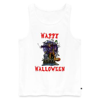 Halloween Halloween Halloween Halloween Halloween - Männer Premium Bio Tank Top - Weiß - Vorne - AI Model Male 178 light (178cm)