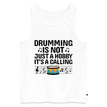 Drum Corps Marching Band Drum Corp Music Percussio - Männer Premium Bio Tank Top - Weiß - Vorne - Michal (187cm)
