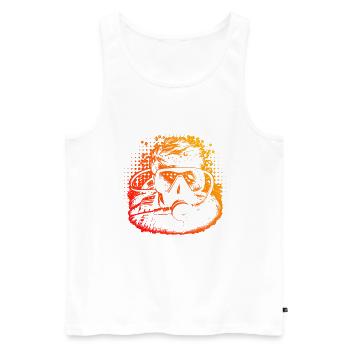 Plongeur Homme Plongeur Plongeur Femme Plongeur Plongeur - Débardeur bio Premium Homme - blanc - Devant - Michal (187cm)