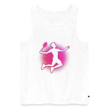 Women's Badminton Badminton Players Squash Men - Men's Premium Organic Tank Top - white - Front - Michal (187cm)
