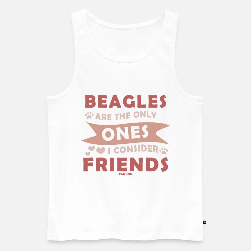 Beagle britischer Jagdhund - Männer Premium Bio Tank Top - Weiß