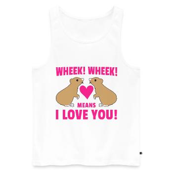 Wheek Wheek Graphic Guinea Pig Owner Pet Cavy Anim - Männer Premium Bio Tank Top - Weiß - Vorne - Michal (187cm)