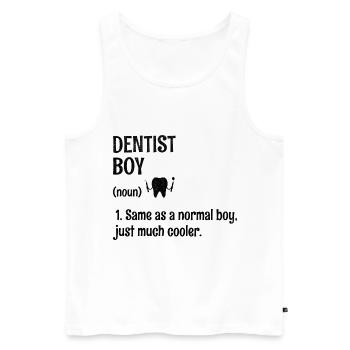 Dentist Boy Definition Dental Dentistry Tooth Dent - Men's Premium Organic Tank Top - white - Front - Michal (187cm)