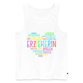 Retro Grafik Kindertagesstätte Babysitter Kindergä - Männer Premium Bio Tank Top - Weiß - Vorne - Michal (187cm)