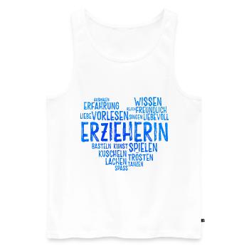 Retro Grafik Kindertagesstätte Babysitter Kindergä - Männer Premium Bio Tank Top - Weiß - Vorne - Michal (187cm)