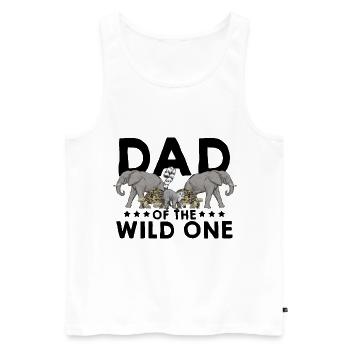 Dad Of The Wild Animal Lover Animal Keeper Zoologi - Männer Premium Bio Tank Top - Weiß - Vorne - Michal (187cm)