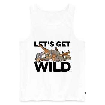Let's Get Wild Animal Lover Animal Keeper Zoo Keep - Männer Premium Bio Tank Top - Weiß - Vorne - Michal (187cm)