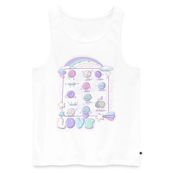 Süße Liebesherz-Süßigkeiten im Kawaii-Stil - Männer Premium Bio Tank Top - Weiß - Vorne - AI Model Male 178 light (178cm)