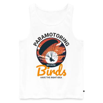 Motorschirmpilot Motorschirm Motorschirm - Männer Premium Bio Tank Top - Weiß - Vorne - AI Model Male 178 light (178cm)