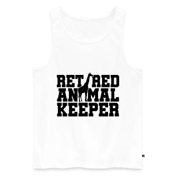 Retired Animal Keeper Animal Lover Zoologist Zoo K - Männer Premium Bio Tank Top - Weiß - Vorne - Michal (187cm)