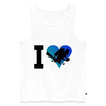 Diver Diver Diving Men Scuba Diver - Men's Premium Organic Tank Top - white - Front - Michal (187cm)