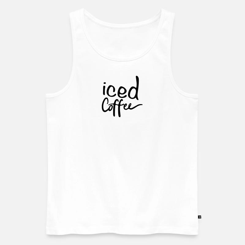 iced coffee - Männer Premium Bio Tank Top - Weiß