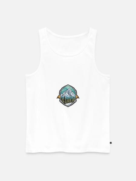 Alps Ski Mountains - Men's Premium Organic Tank Top - white