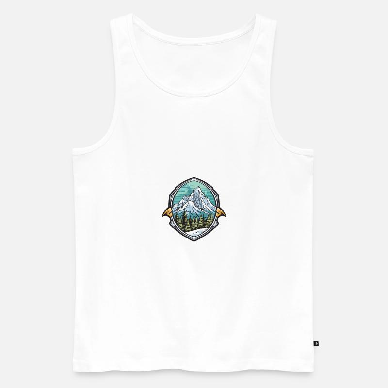 Alpen Ski Eisberge Berge - Männer Premium Bio Tank Top - Weiß