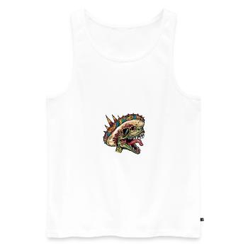 Dinosaurier stegosaurus Sombrero - Männer Premium Bio Tank Top - Weiß - Vorne - Michal (187cm)