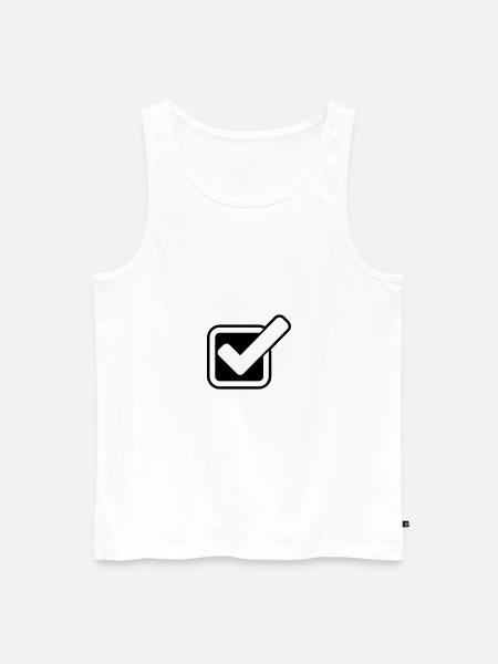 Tick Tick icon - Men's Premium Organic Tank Top - white