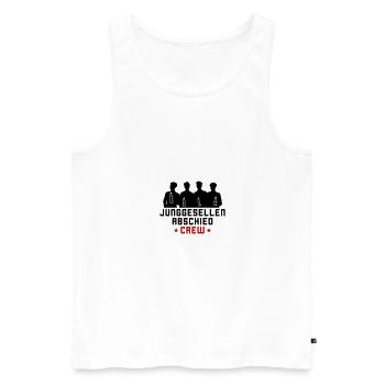 Junggesellen Crew Jga - Männer Premium Bio Tank Top - Weiß - Vorne - AI Model Male 178 light (178cm)