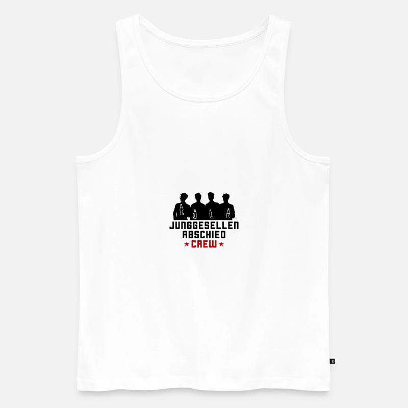 Junggesellen Crew Jga - Männer Premium Bio Tank Top - Weiß