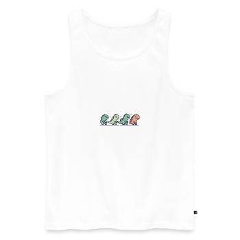 Dinosaur Family - Men's Premium Organic Tank Top - white - Front - AI Model Male 178 light (178cm)