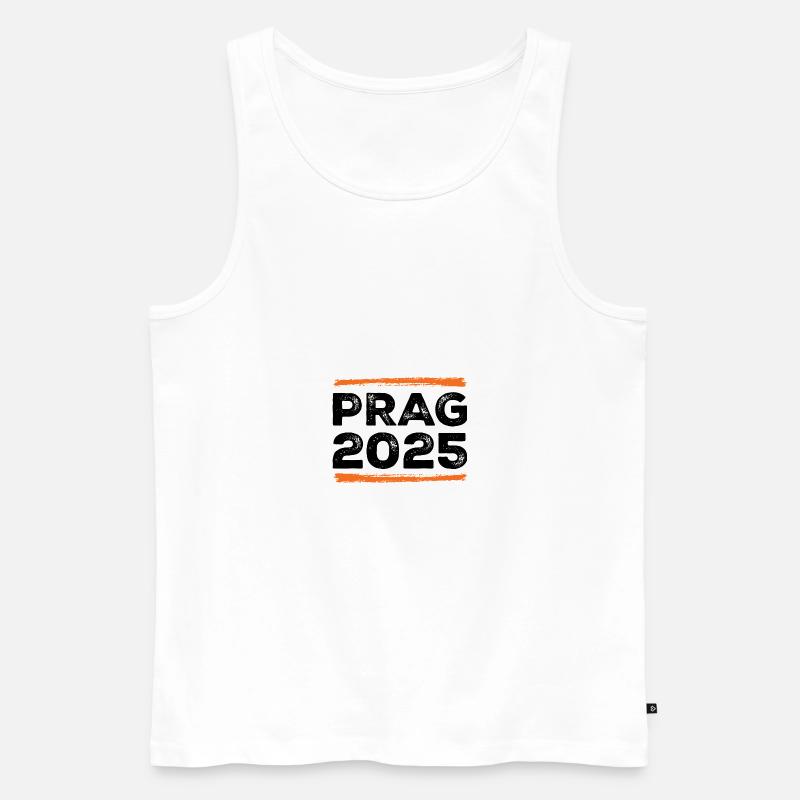 Prag 2025 Spruch - Männer Premium Bio Tank Top - Weiß