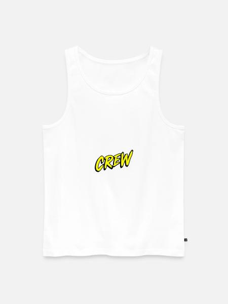 Crew lettering - Men's Premium Organic Tank Top - white
