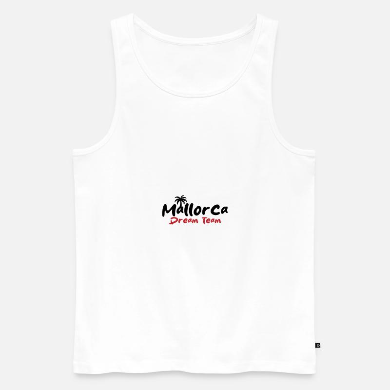 Mallorca Dream Team - Männer Premium Bio Tank Top - Weiß