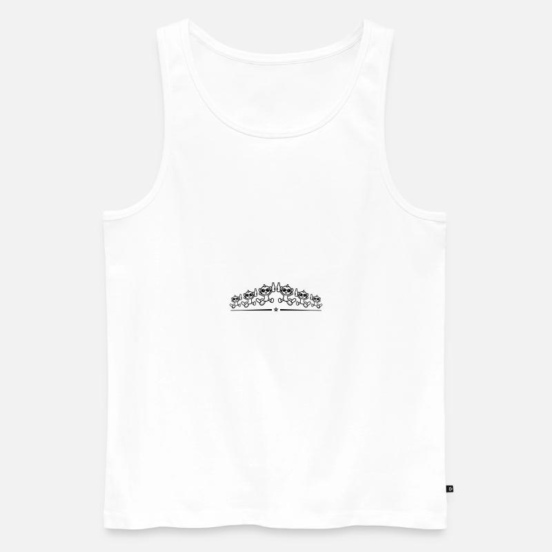 Affen Party Team - Männer Premium Bio Tank Top - Weiß