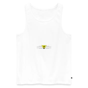 Palme Symbol Urlaub - Männer Premium Bio Tank Top - Weiß - Vorne - Michal (187cm)