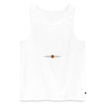 Icône de vacances de palmier - Débardeur bio Premium Homme - blanc - Devant - AI Model Male 178 light (178cm)