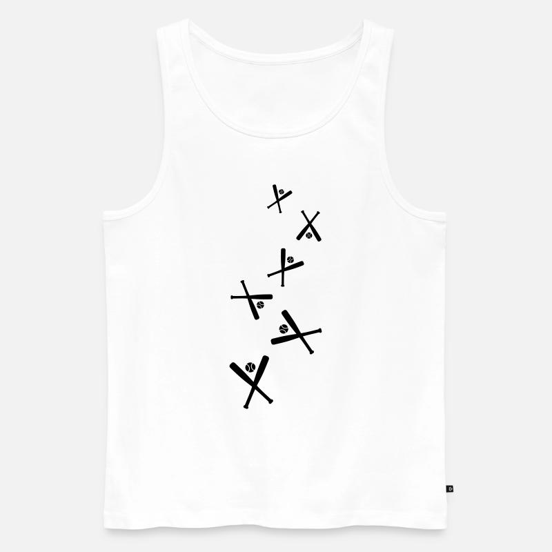 Baseball symbol - Männer Premium Bio Tank Top - Weiß