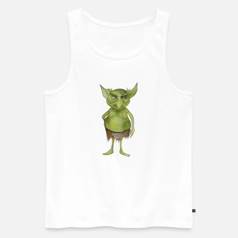 Goblin - Männer Premium Bio Tank Top - Weiß