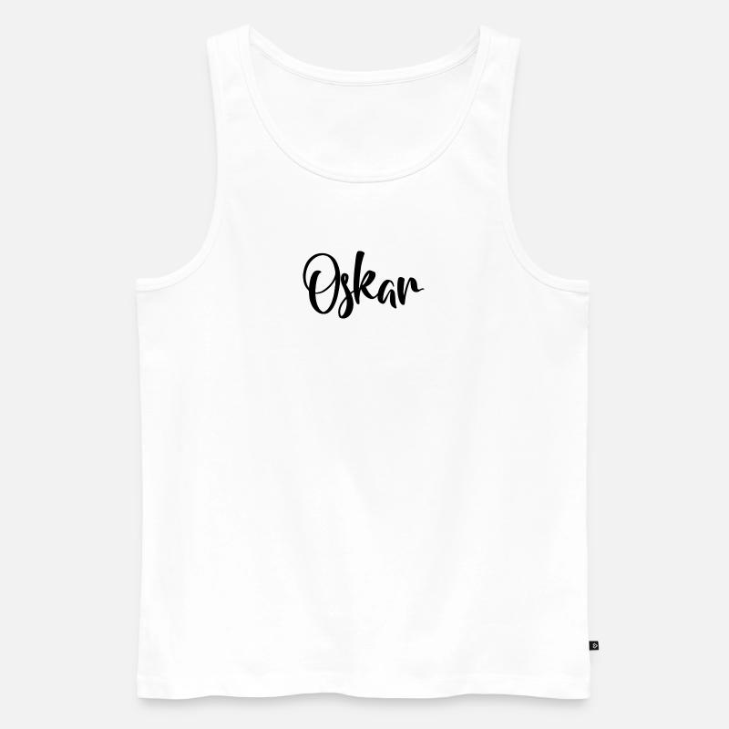 Oskar - Männer Premium Bio Tank Top - Weiß