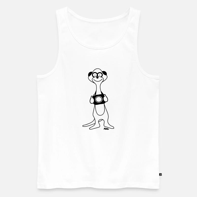 Erdmännchen - Männer Premium Bio Tank Top - Weiß