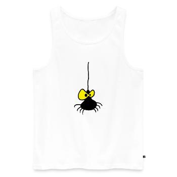 Araignée Grumpy Design Bicolore - Débardeur bio Premium Homme - blanc - Devant - Michal (187cm)