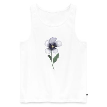 Pansy Violet - Men's Premium Organic Tank Top - white - Front - AI Model Male 178 light (178cm)