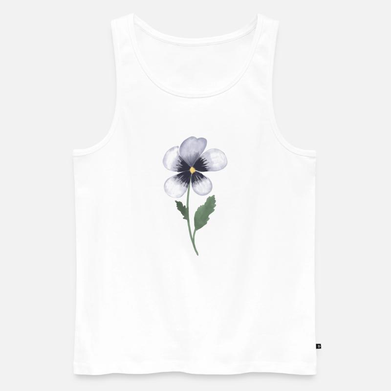 Stiefmütterchen Veilchen - Männer Premium Bio Tank Top - Weiß
