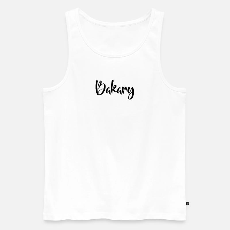 Bakary - Männer Premium Bio Tank Top - Weiß
