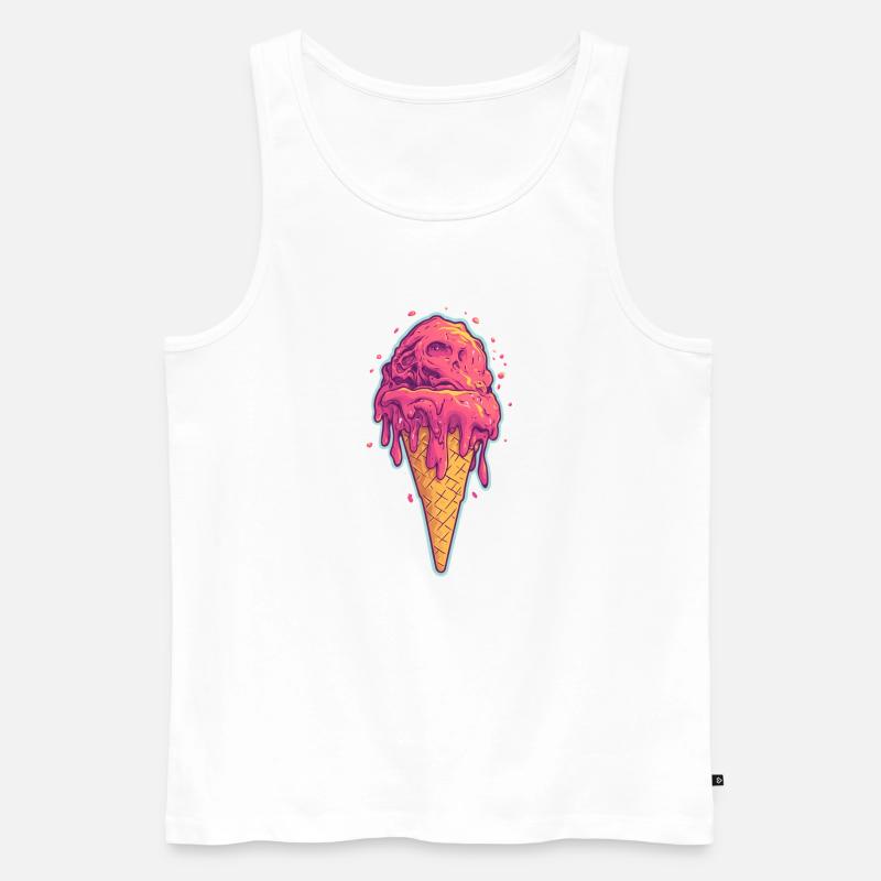 Eiscreme Eis - Männer Premium Bio Tank Top - Weiß