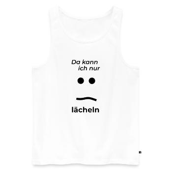 just smile - Men's Premium Organic Tank Top - white - Front - Michal (187cm)