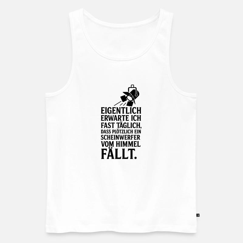 scheinwerfer vom himmel  - Männer Premium Bio Tank Top - Weiß