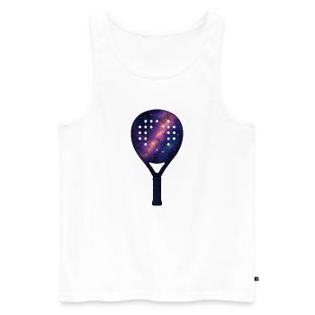 Raquette de Padel - Padeliste - Débardeur bio Premium Homme - blanc - Devant - Michal (187cm)