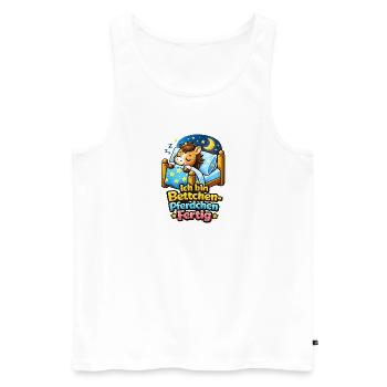 Bettchen Pferdchen Fertig | Bettfertig (md) - Männer Premium Bio Tank Top - Weiß - Vorne - Michal (187cm)