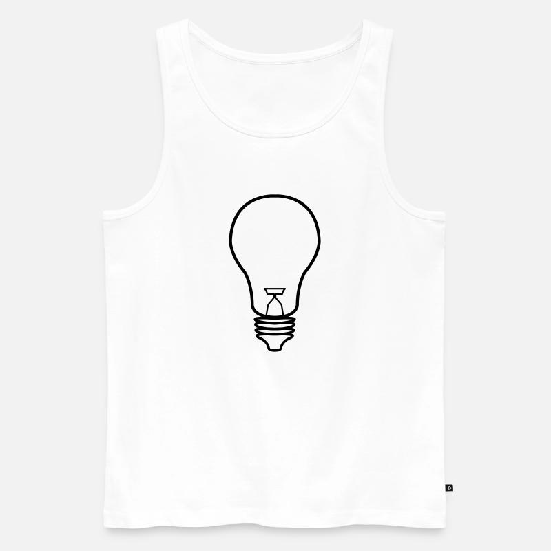 gluehbirne_01 - Männer Premium Bio Tank Top - Weiß