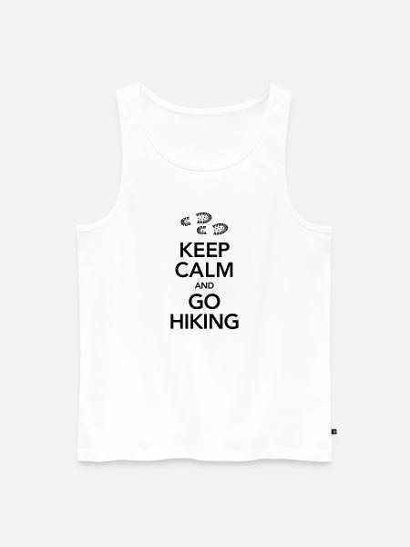 Keep Calm And Go Hiking | Hiking Boots - Herre Premium økologisk tanktop - hvid
