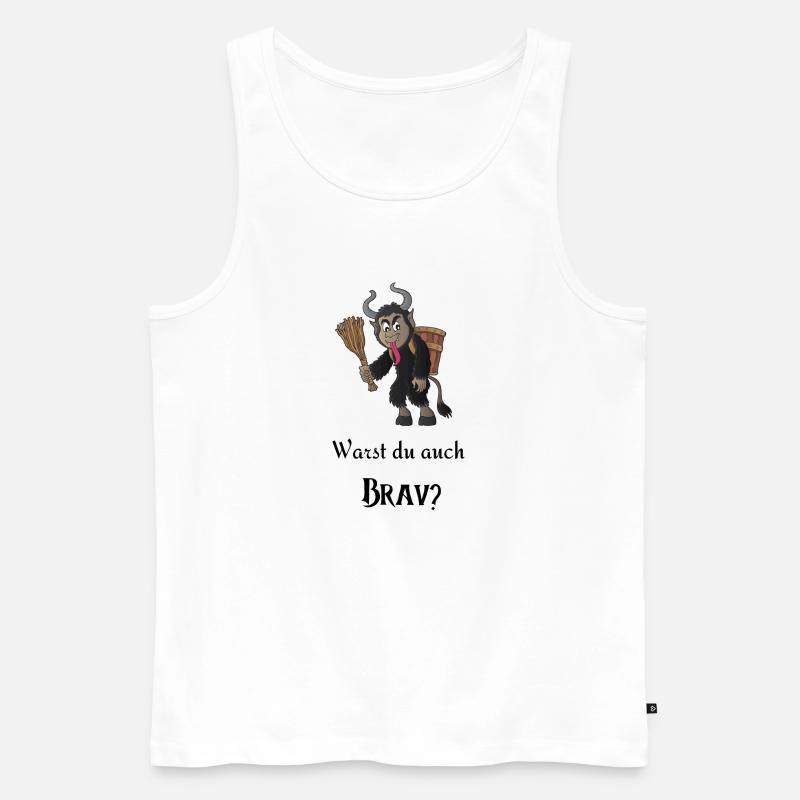 Warst du auch Brav? - Männer Premium Bio Tank Top - Weiß