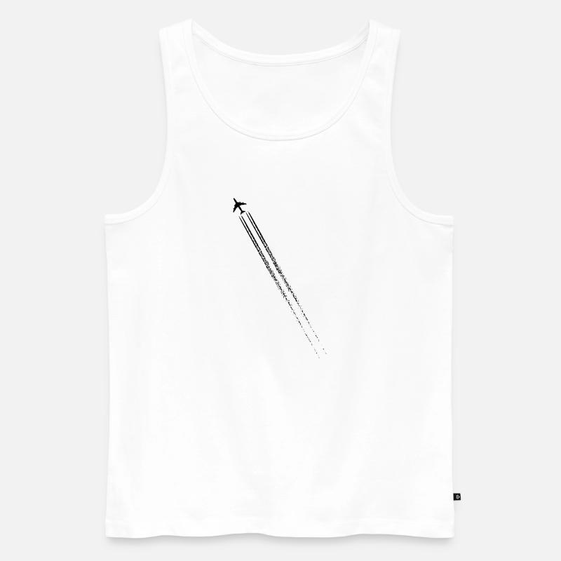 Flugzeug - Männer Premium Bio Tank Top - Weiß