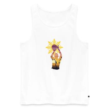 Philippines Filipino Flag Basketball I Gift - Men's Premium Organic Tank Top - white - Front - Michal (187cm)