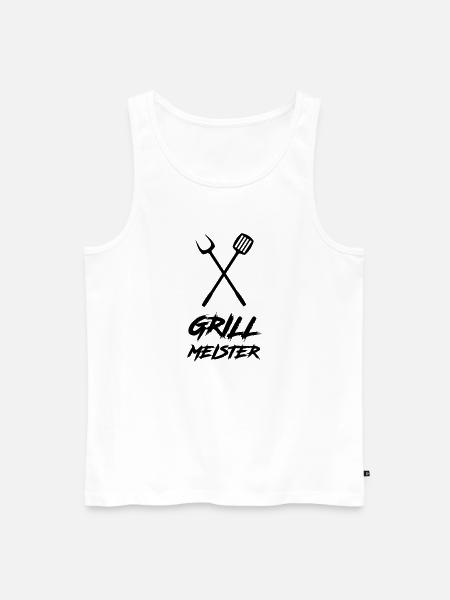 grillmeister - Männer Premium Bio Tank Top - Weiß